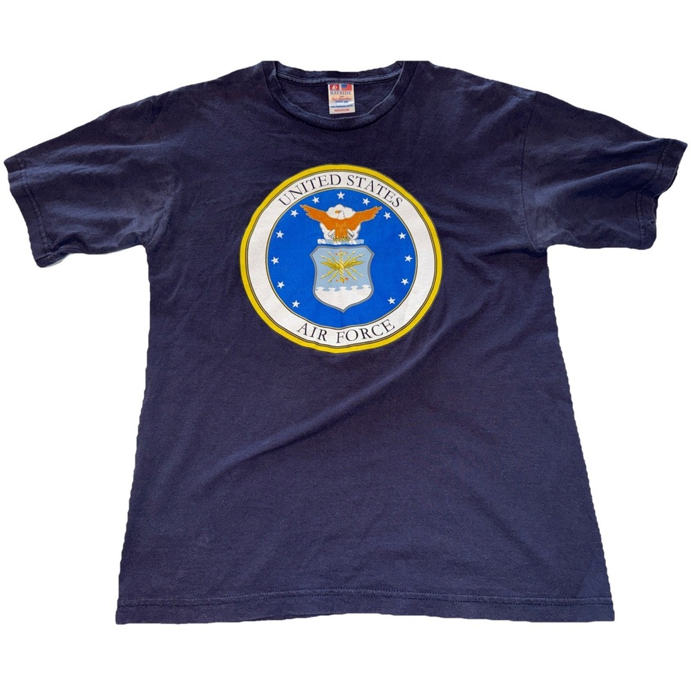 US Air Force  MENs Bayside tshirt Medium, Navy Blue,
